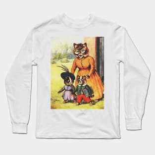 Kittens Off to School by Louis Wain Long Sleeve T-Shirt